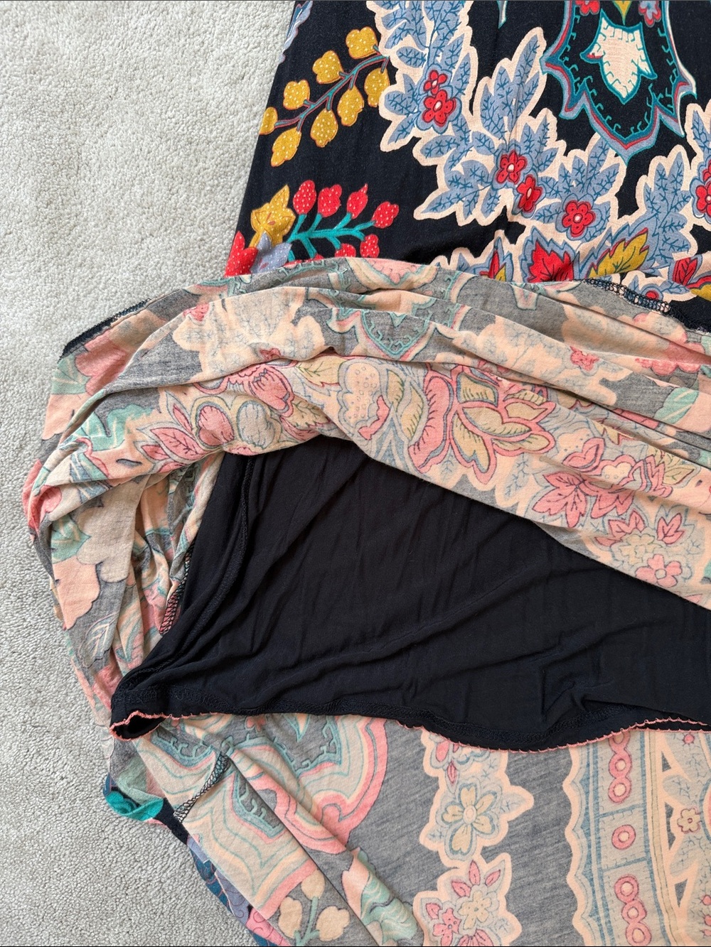 Maeve Black Floral Twist-Front Maxi Dress - Picture 3 of 4